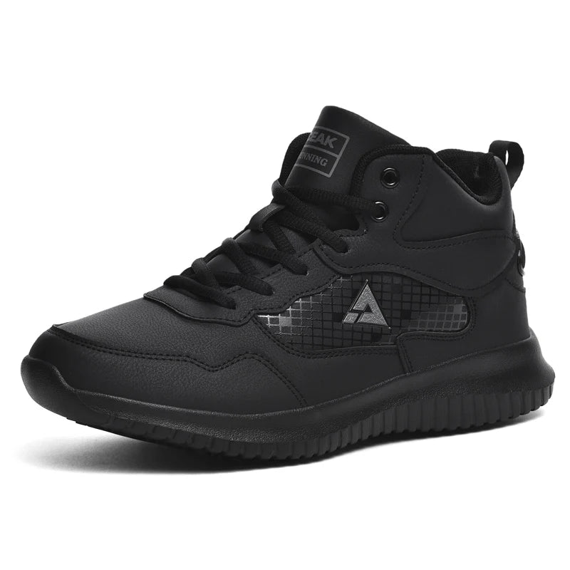 Schwarze Herren-Schnürschuhe im sportlichen Design