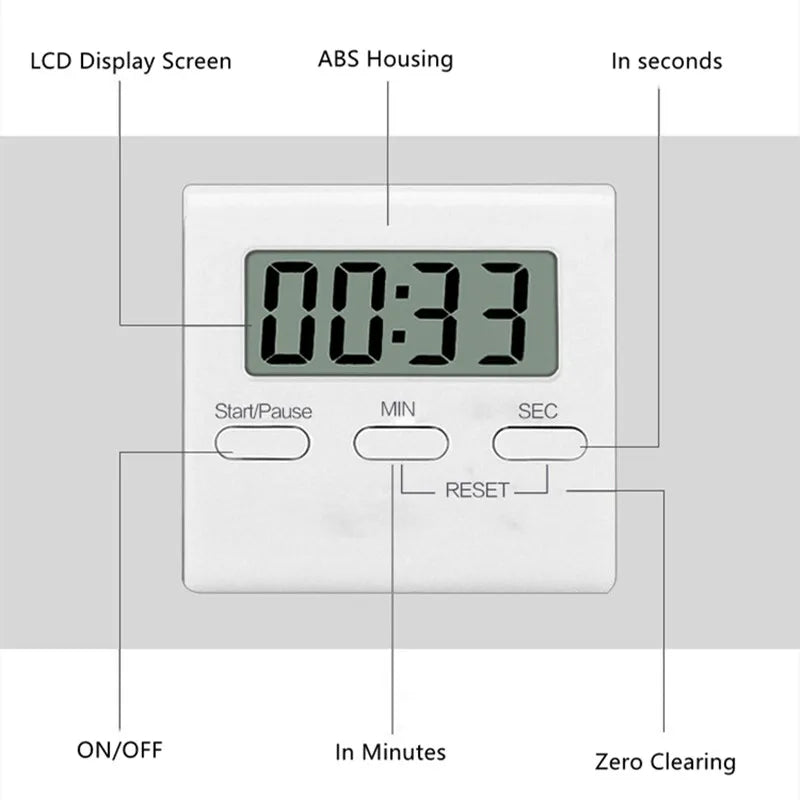 Digitaler Küchentimer mit LCD-Anzeige