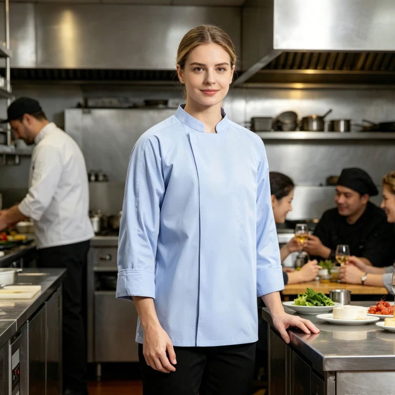 Unisex-Kochjacke mit langen Ärmeln
