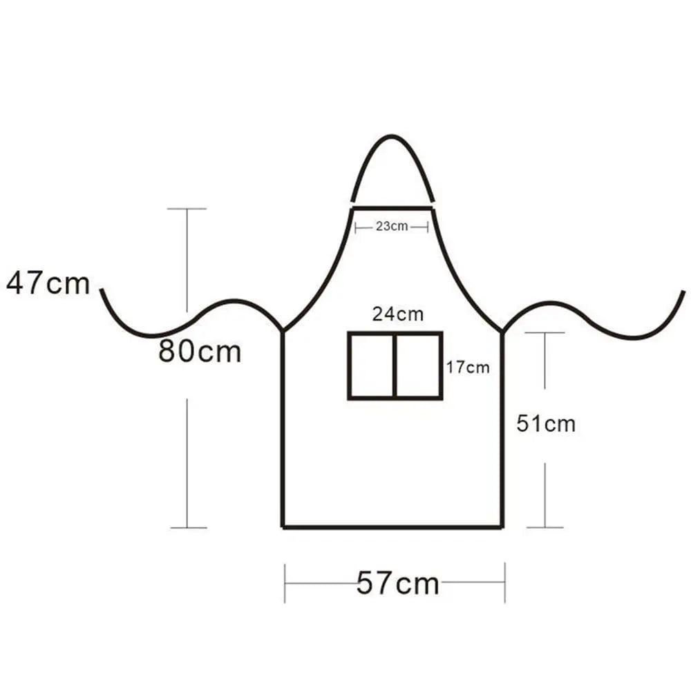 Lange Küchenschürze mit Taschen
